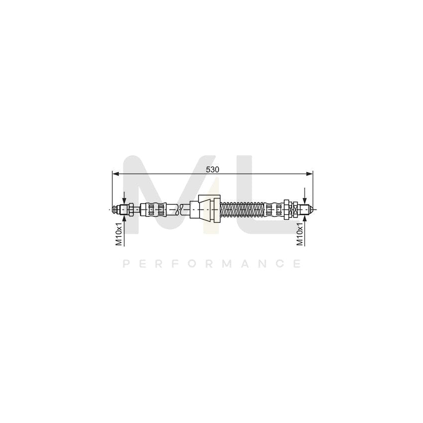 BOSCH 1 987 476 605 Brake Hose for FORD KA Hatchback (RB) 515mm | ML Performance Car Parts