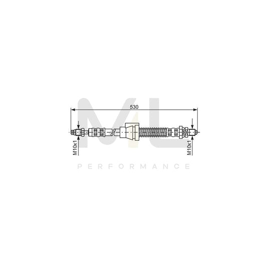 BOSCH 1 987 476 605 Brake Hose for FORD KA Hatchback (RB) 515mm | ML Performance Car Parts