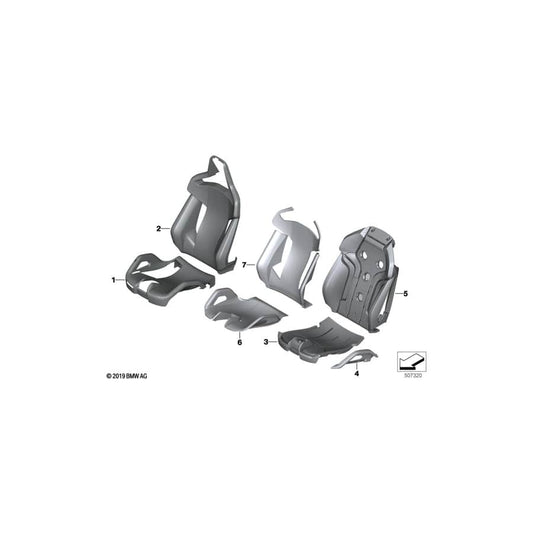 Genuine BMW 52109882668 F93 Sports Seat Cover SILVERSTONE (Inc.  & M8) | ML Performance UK Car Parts