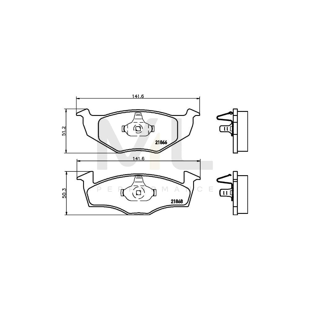 Hella 8DB 355 008-351 Brake Pad Set Not Prepared For Wear Indicator | ML Performance Car Parts