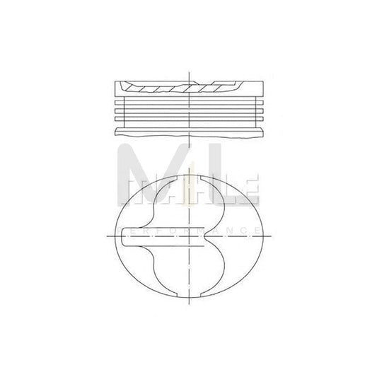 MAHLE ORIGINAL 640 27 01 Piston 85,5 mm, with piston rings, with piston ring carrier | ML Performance Car Parts