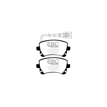 EBC PD08KR376 VW Yellowstuff Rear Brake Pad & USR Disc Kit - Girling/TRW Caliper (Inc. Caravelle & Transporter) 2 | ML Performance UK Car Parts