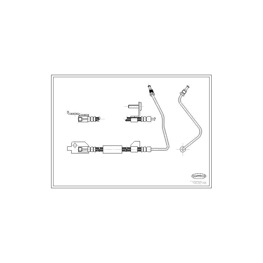 Corteco 19032148 Brake Hose For Ford Escort | ML Performance UK