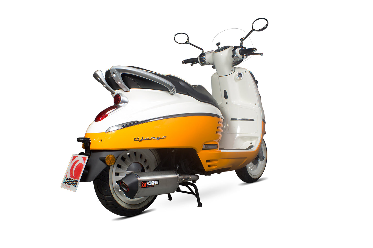 Scorpion RPG105SEO Peugeot Serket Parallel Full System - Brushed Stainless Steel Sleeve (Django 125 / Django 150) | ML Performance UK UK