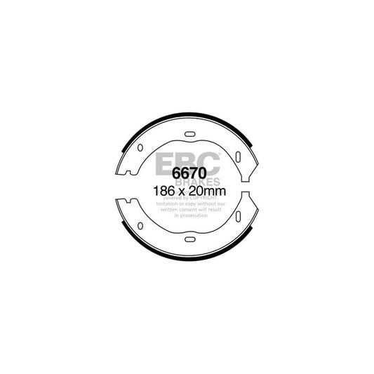 EBC 6670 Mercedes-Benz Rear Brake Shoes (Inc. Viano & Vito) 1 | ML Performance UK Car Parts