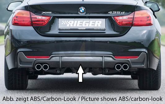 Rieger 00053490 BMW 4 Series F32 F33 F36 Rear Diffuser - Carbon Look 1 | ML Performance UK Car Parts