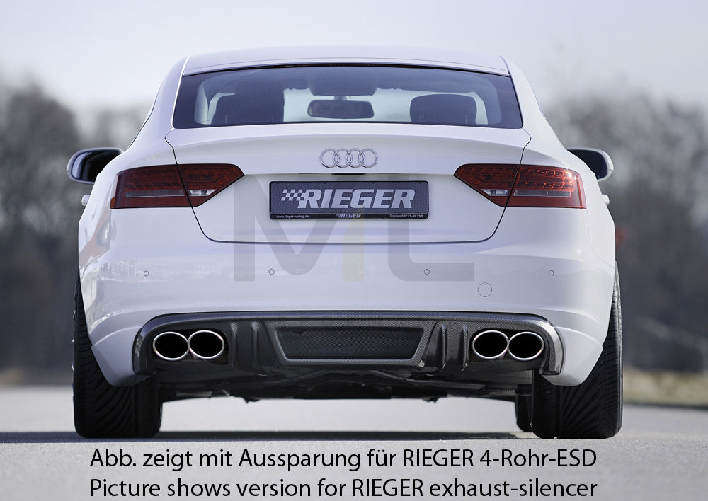 Rieger 00099882 Audi B8 B81 A5 Rear Diffuser 3 | ML Performance UK Car Parts