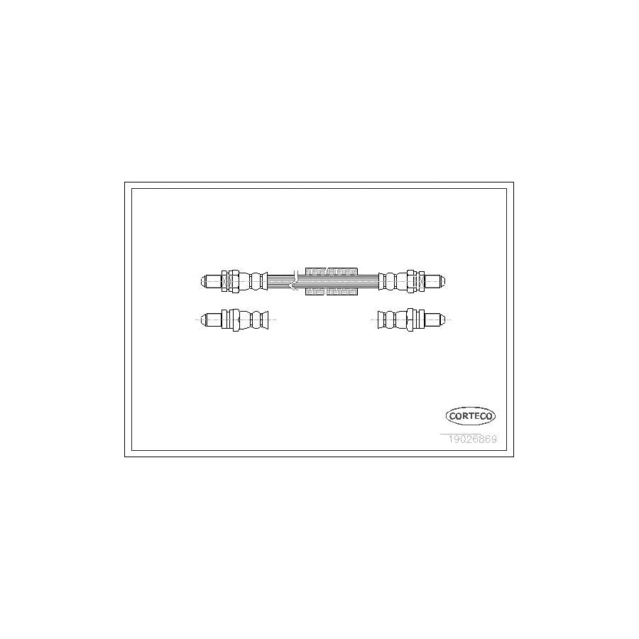 Corteco 19026869 Brake Hose For Ford Fiesta | ML Performance UK