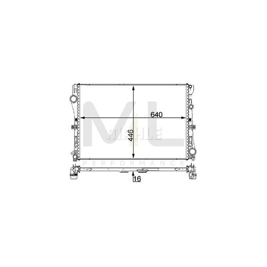 MAHLE ORIGINAL CR 2100 000P Engine radiator Brazed cooling fins, Aluminium | ML Performance Car Parts