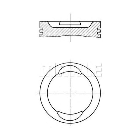 MAHLE ORIGINAL 640 10 01 Piston for NISSAN CHERRY 76,5 mm, with piston rings | ML Performance Car Parts