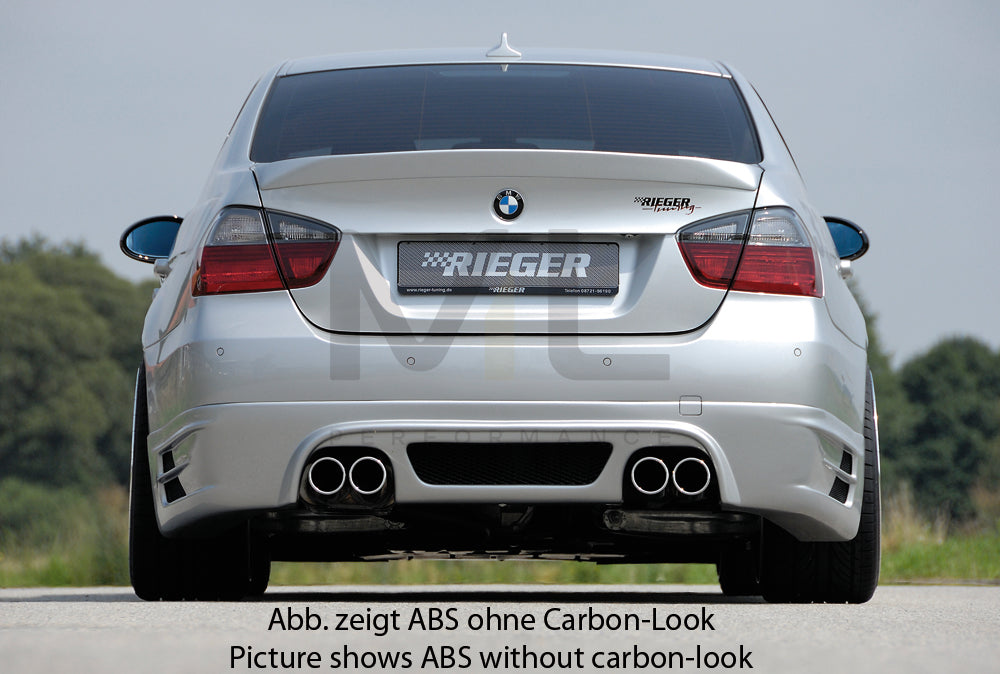 Rieger 00099578 BMW 3 Series E90 E91 Rear Diffuser 4 | ML Performance UK Car Parts