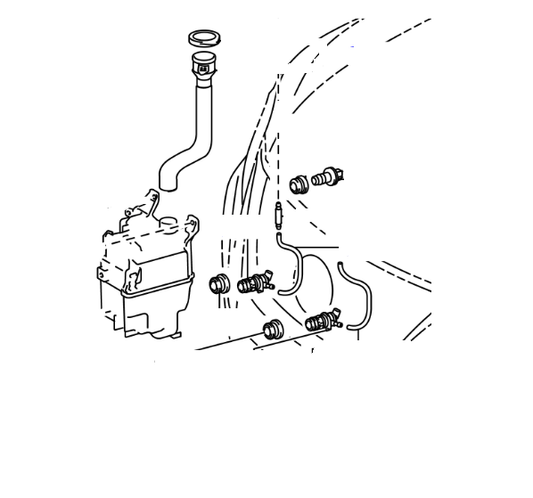 Genuine Lexus 85355-76050 UX Phase 1 Windscreen Washer Bottle