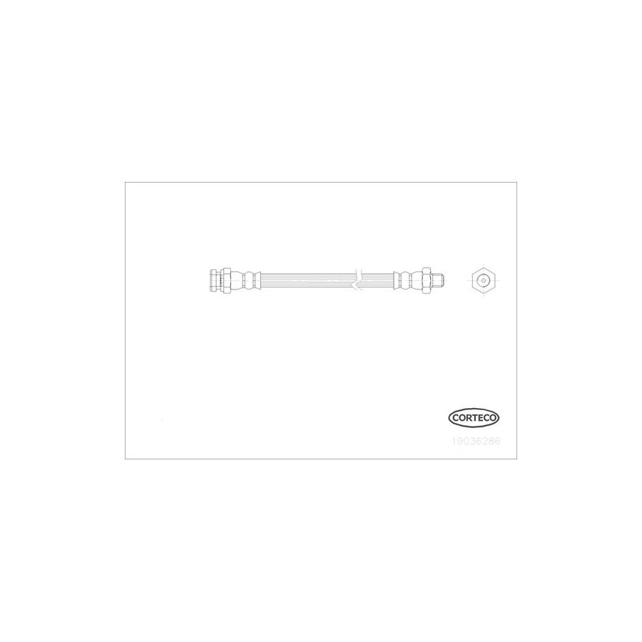 Corteco 19036286 Brake Hose For Nissan Pick Up (D21) | ML Performance UK