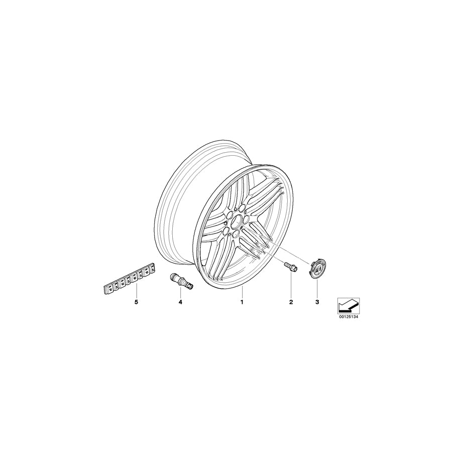 Genuine BMW 36118025859 E52 Light Alloy Rim 10JX20 ET:22 (Inc. Alpina V8) | ML Performance UK