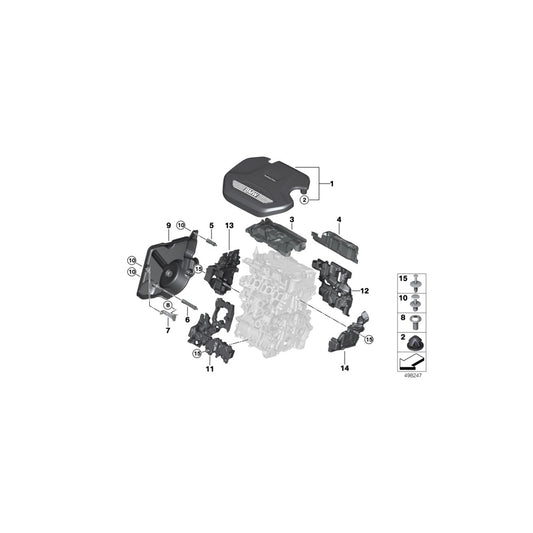 Genuine BMW 11148595093 F48 F40 Acoustic Cover Front (Inc. X1 16d, 116d & One D) | ML Performance UK Car Parts