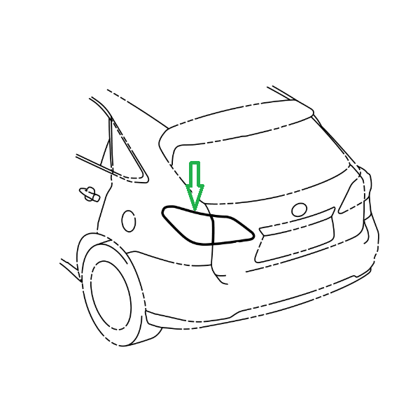 Genuine Lexus 81551-48310 RX Phase 3 O/S Outer Rear Light