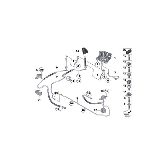 Genuine BMW 37136775212 F13 F11 Pressure Line, Valve Block (Inc. 550iX 4.0, 730Ld & 750i) | ML Performance UK