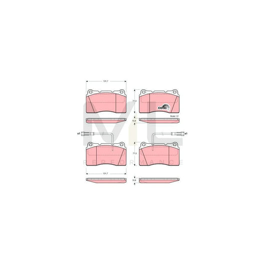 TRW Cotec Gdb1363 Brake Pad Set Incl. Wear Warning Contact | ML Performance Car Parts