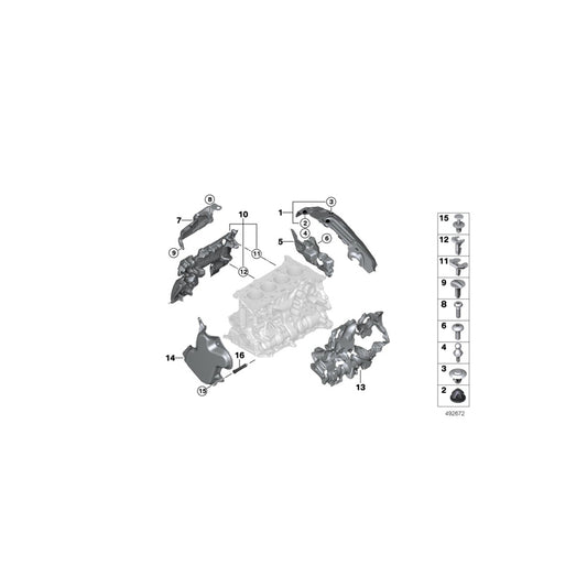 Genuine BMW 11148740060 G06 G12 G11 Clip M12 (Inc. X4 30iX, 630i & 320i) | ML Performance UK Car Parts