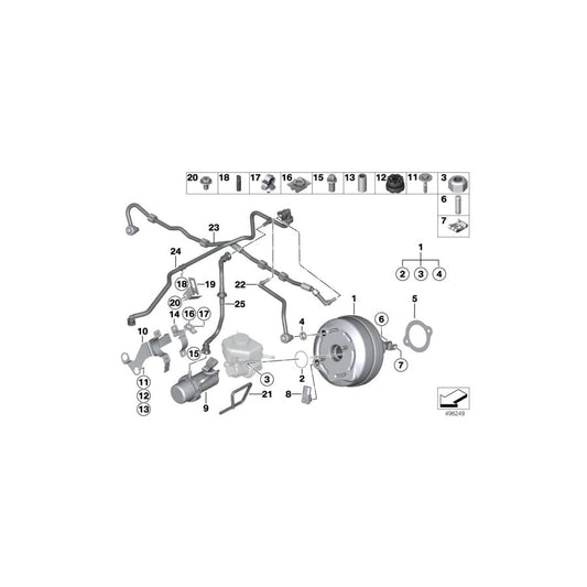 Genuine BMW 11667618496 F30 Vacuum Pipe (Inc. Hybrid 3) | ML Performance UK Car Parts