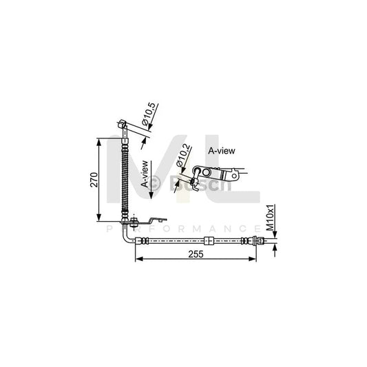 BOSCH 1 987 481 954 Brake Hose for MAZDA 6 270mm | ML Performance Car Parts
