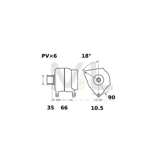 MAHLE ORIGINAL MG 506 Alternator 14V, 100A | ML Performance Car Parts