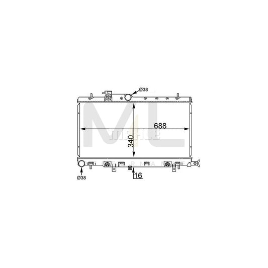 MAHLE ORIGINAL CR 1564 000S Engine radiator Brazed cooling fins | ML Performance Car Parts