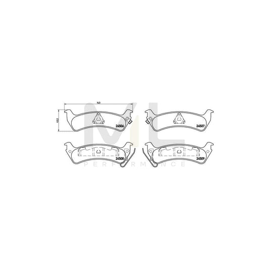 Brembo P 37 012 Brake Pad Set For Jeep Grand Cherokee I (Zj, Zg) With Acoustic Wear Warning | ML Performance Car Parts