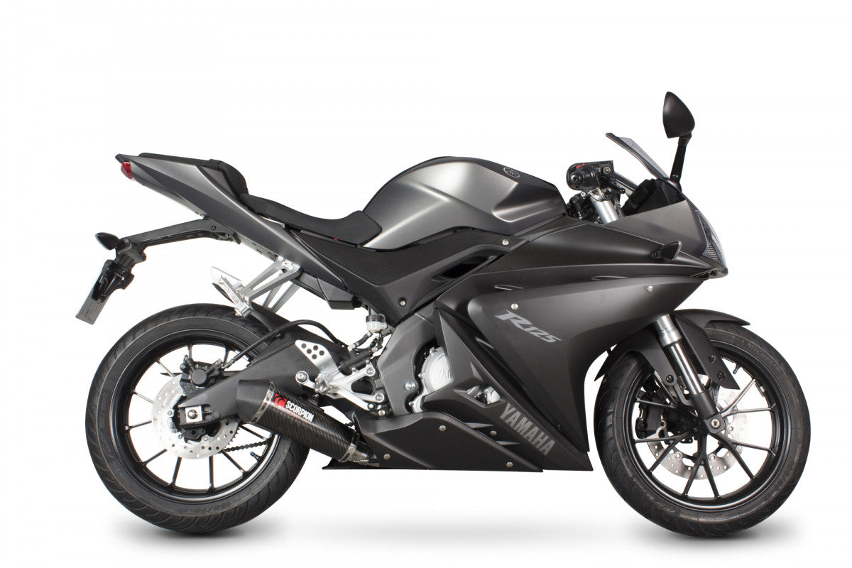 Scorpion RYA95SYSCEO Yamaha YZF-R125 Serket Taper Full System - Carbon Fibre Sleeve | ML Performance UK UK