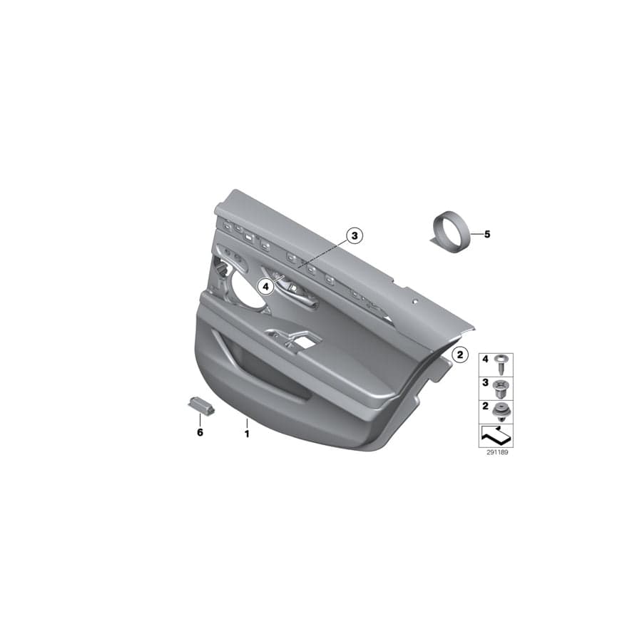 Genuine BMW 51427273167 F10 F11 Door Lining Cloth Rear Left SCHWARZ (Inc. 530i, 530d & 518d) | ML Performance UK Car Parts