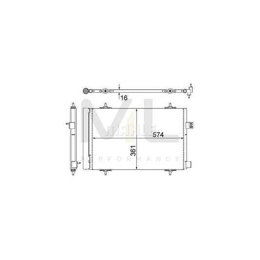 MAHLE ORIGINAL AC 938 001S Air conditioning condenser with dryer | ML Performance Car Parts