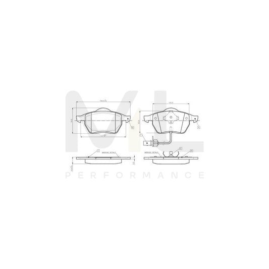 Bosch 0986Tb2673 Brake Pad Set Incl. Wear Warning Contact, With Accessories  | ML Performance Car Parts