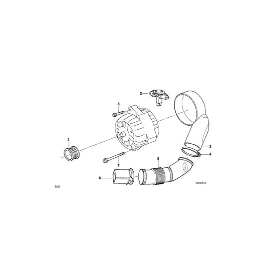 Genuine BMW 12311733782 E39 E34 E31 Pulley Alternator D=45MM (Inc. 750i, 540iP & 540i) | ML Performance UK Car Parts