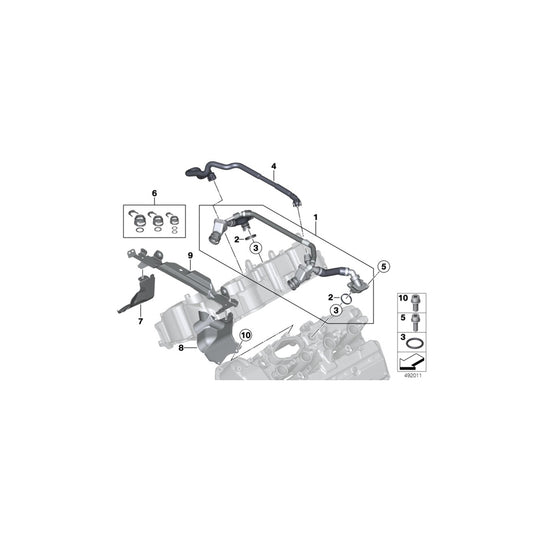 Genuine BMW 11157646727 F15 F16 Holder CYL 5-8 (Inc. X6 50iX 4.4, X5 50iX 4.0 & X6 50iX) | ML Performance UK Car Parts