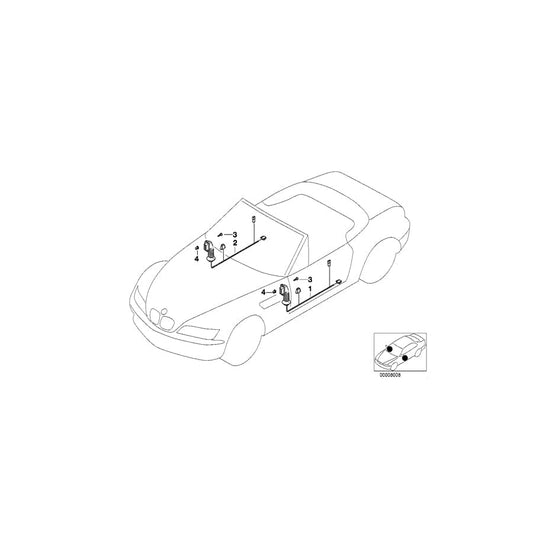 Genuine BMW 61128401347 E36 Wiring Co-Drivers Side (Inc. Z3 2.0, Z3 1.9 & Z3 1.8) | ML Performance UK Car Parts
