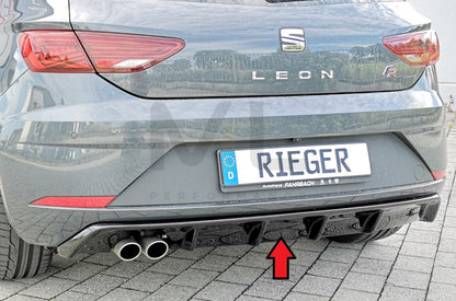 Rieger 00088132 SEAT 5F Leon FR Rear Diffuser 1 | ML Performance UK Car Parts