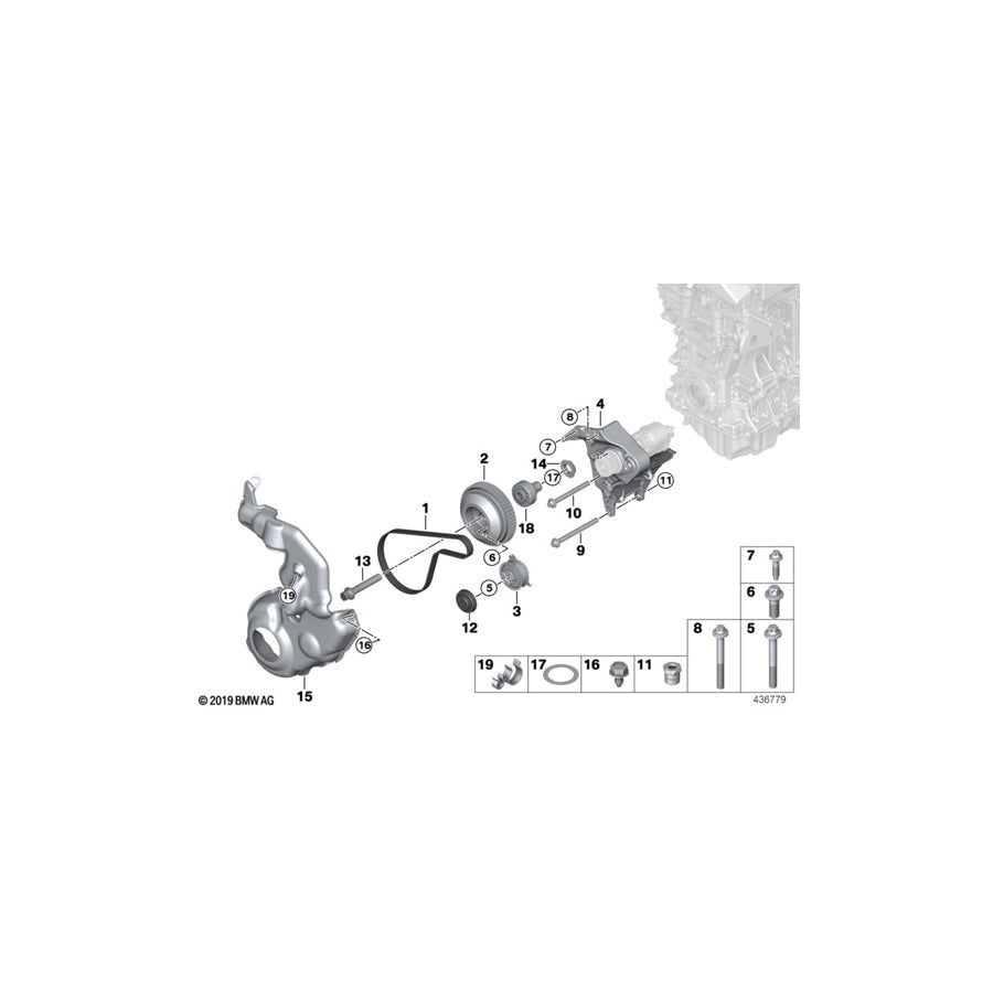 Genuine BMW 11168605610 F15 Sliding Sleeve With Threads (Inc. X5 40eX) | ML Performance UK Car Parts