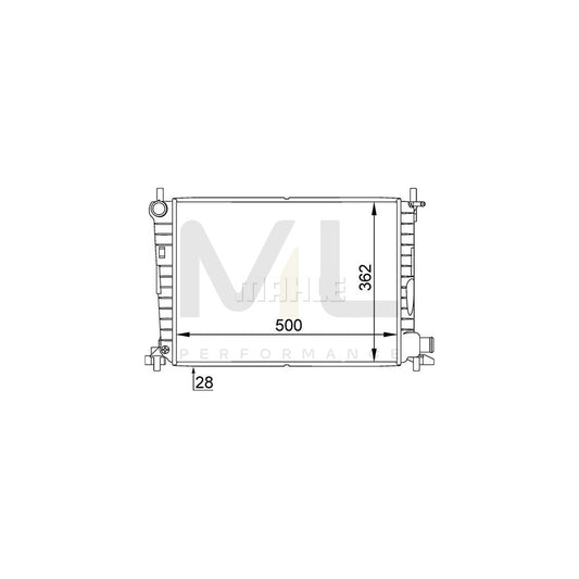 MAHLE ORIGINAL CR 381 000P Engine radiator Mechanically jointed cooling fins, Manual Transmission | ML Performance Car Parts