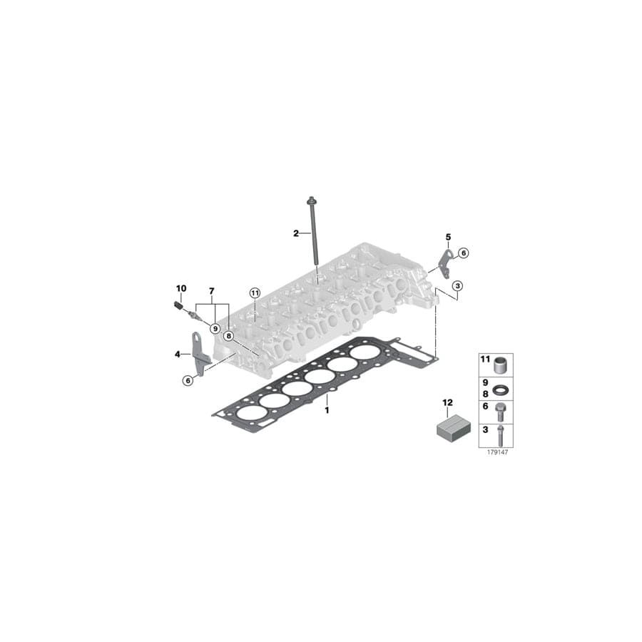 Genuine BMW 11127809757 E92 F11 F02 Cylinder Head Gasket Asbestos-Free 3-LOCH (Inc. 325d, 530d 155kW & X5 30dX) | ML Performance UK Car Parts