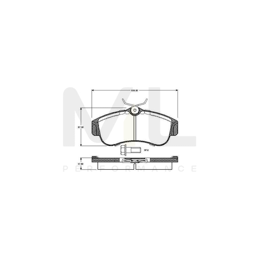 Bosch 0986Tb2174 Brake Pad Set Excl. Wear Warning Contact, With Bolts, With Accessories  | ML Performance Car Parts