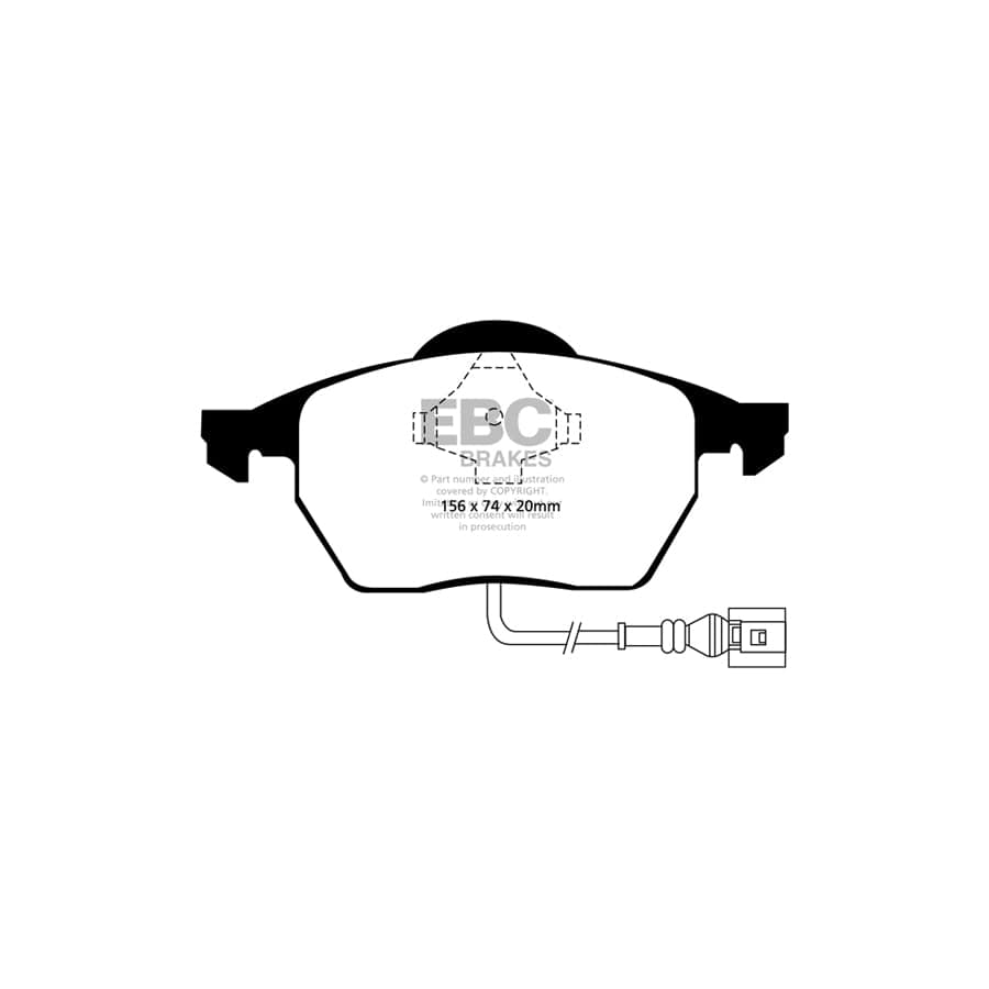 EBC PD04KF347 VW Mk3 Bluestuff Front Brake Pad & Plain Disc Kit - Girling/TRW Caliper 2 | ML Performance UK Car Parts