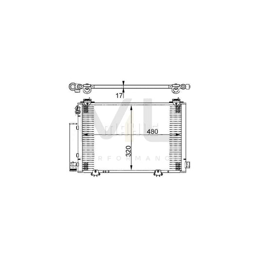 MAHLE ORIGINAL AC 385 000S Air conditioning condenser for TOYOTA YARIS with dryer | ML Performance Car Parts