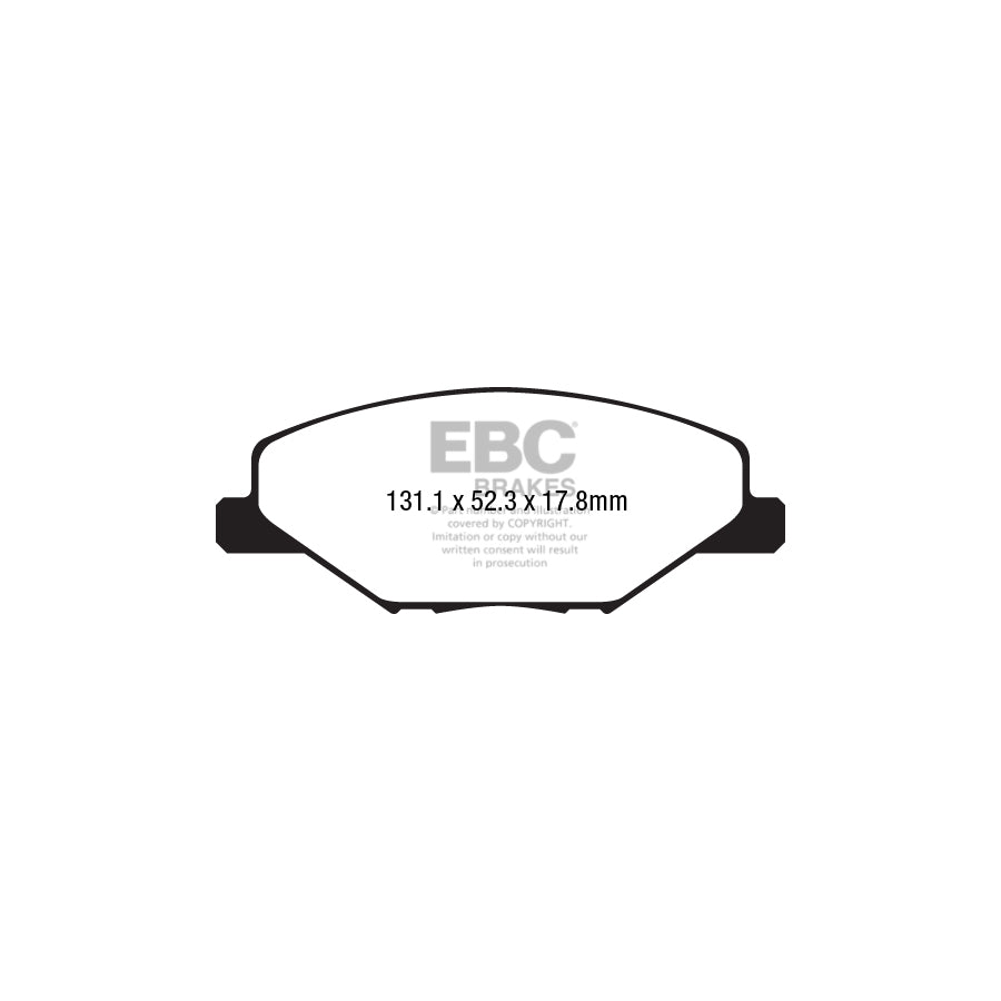 EBC DP22211 Skoda Fabia (NJ) Greenstuff Front Brake Pads - Girling/TRW Caliper 2 | ML Performance UK Car Parts