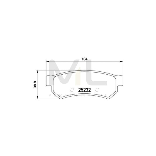 Brembo P 10 053 Brake Pad Set Excl. Wear Warning Contact | ML Performance Car Parts