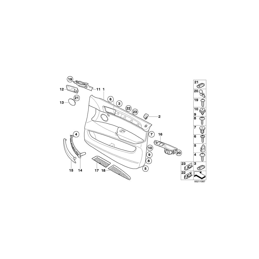 Genuine BMW 51419176349 E71 E72 Door Panel, Leather, Front Left OYSTER (Inc. X6 35dX, X6 40dX & Hybrid X6) | ML Performance UK Car Parts