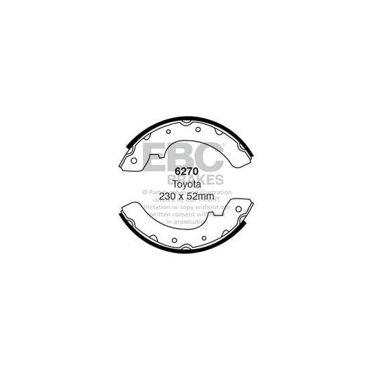 EBC 6270 Toyota Hi-Ace Front/Rear Brake Shoes 1 | ML Performance UK Car Parts