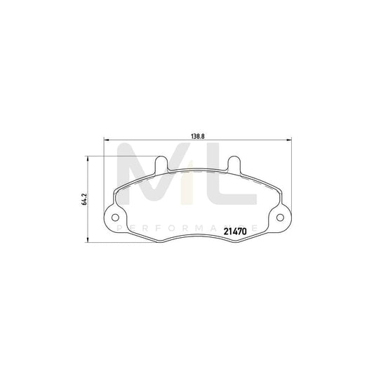 Brembo P 24 032 Brake Pad Set For Ford Transit Excl. Wear Warning Contact | ML Performance Car Parts