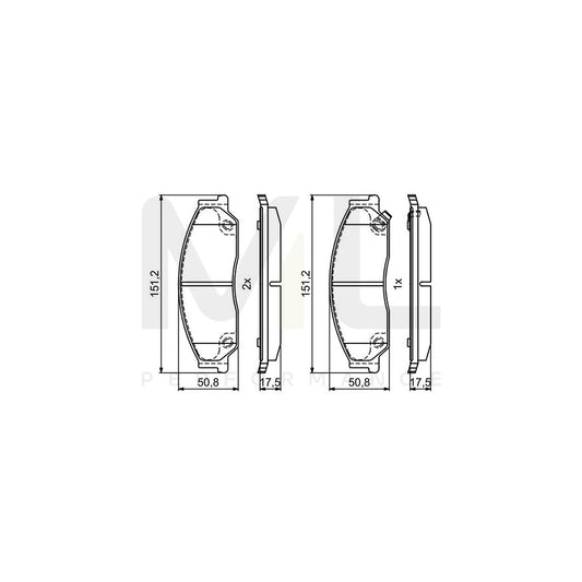 Bosch 0986495402 Brake Pad Set With Anti-Squeak Plate, With Mounting Manual BP1775 | ML Performance Car Parts