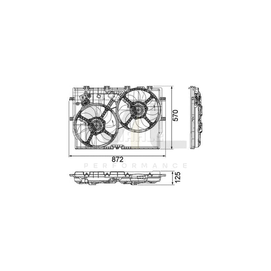 MAHLE ORIGINAL CFF 193 000P Fan, radiator for FIAT DUCATO ???: 390mm, with resistor, with integrated regulator | ML Performance Car Parts