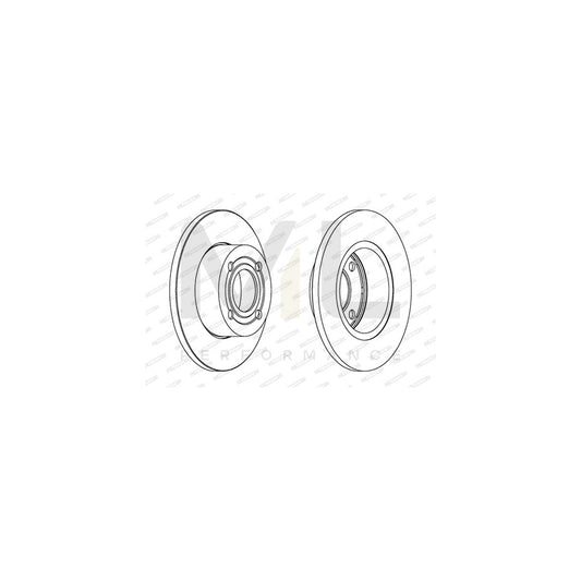 FERODO PREMIER DDF318 Brake Disc for AUDI 80 Solid, without bolts/screws | ML Performance Car Parts